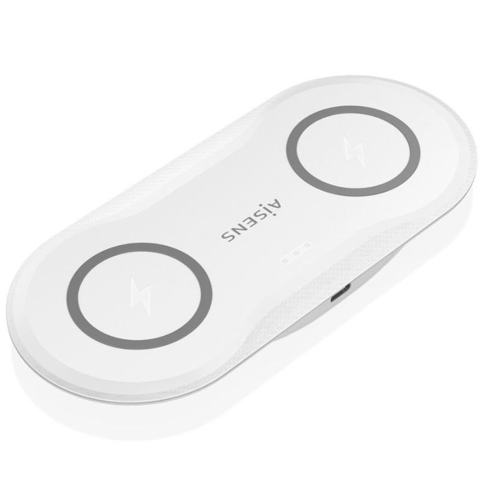Aisens Cargador Inalámbrico 2 en 1 15W Blanco ASCH-15W2WC059-W Aisens Cargador Inalámbrico 2 en 1 15W Blanco ASCH-15W2WC059-W